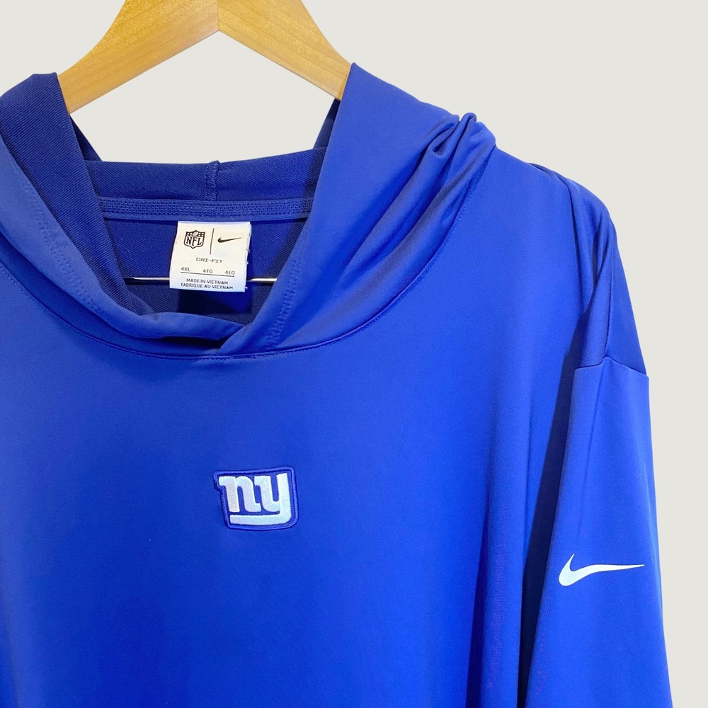 Nike NFL New York Giants Hoodie Mens 4XL Blue Excellent Dri-FIT Long Sleeve